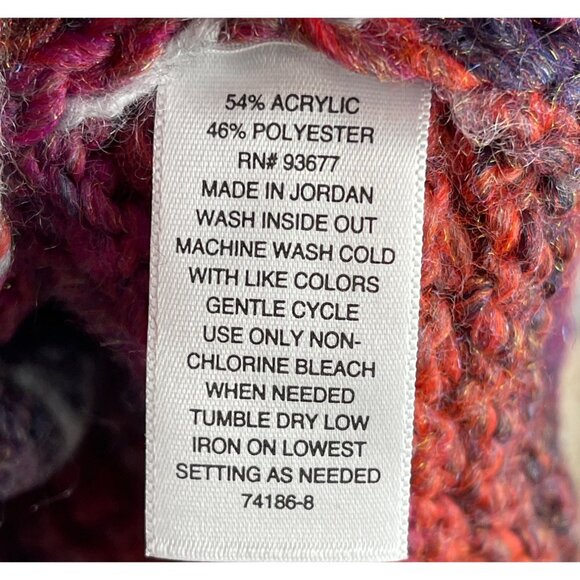 Ana Womens Size L Multicolor Striped Knit Sweater Acrylic & Polyester - Picture 10 of 10